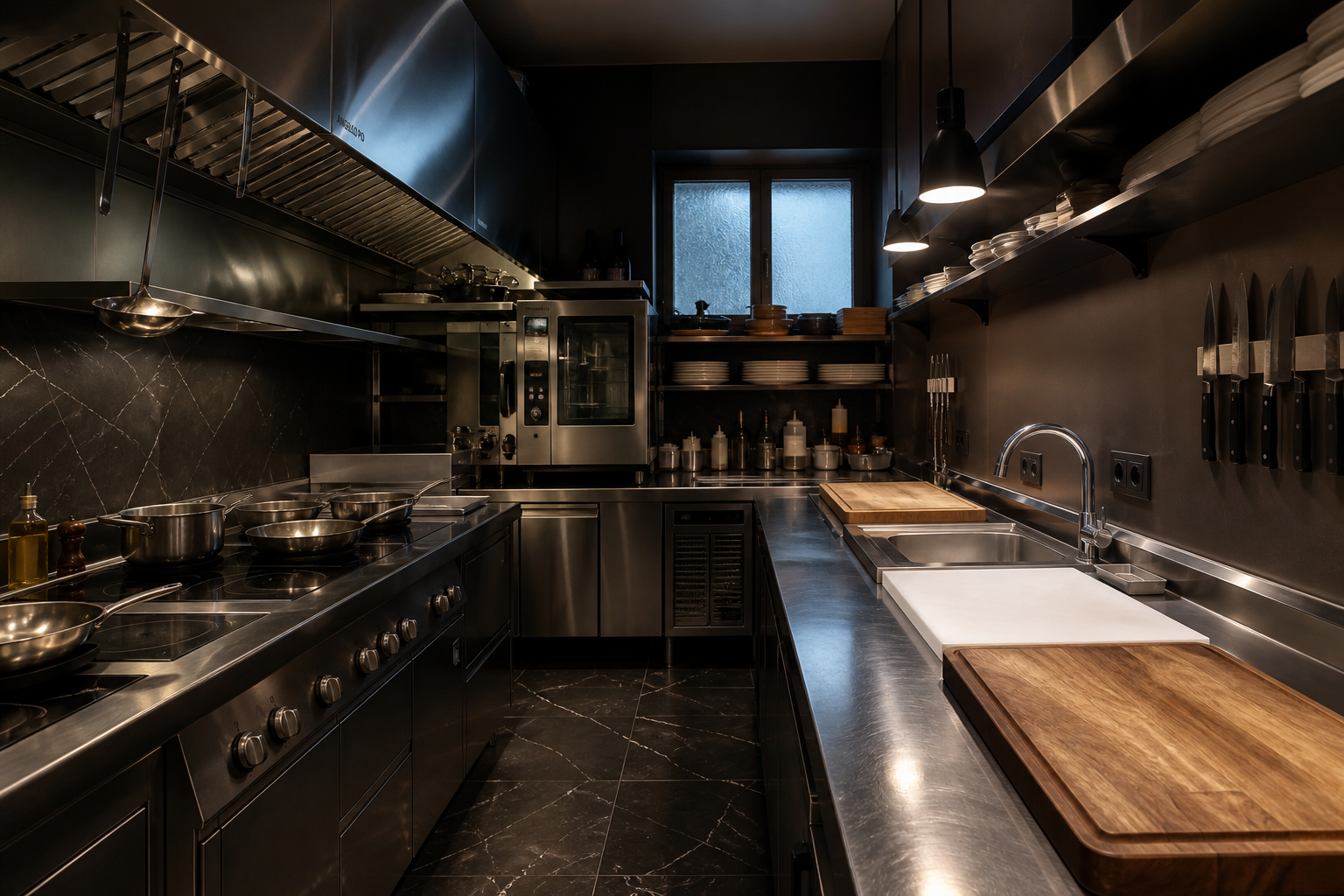 Cucina doppia linea attrezzata